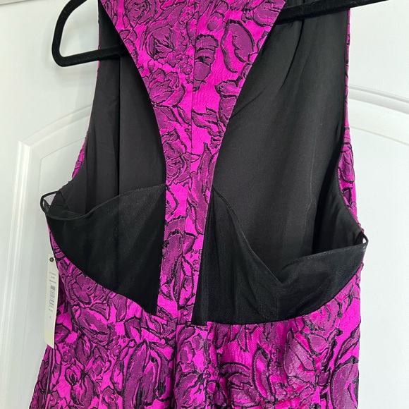 Badgley Mischka Magenta and Black Cocktail Dress - New with tags - Picture 6 of 11